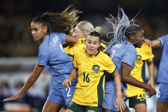 Hayley Raso and the Matildas have the runs on the board against France after last month’s warm-up win.