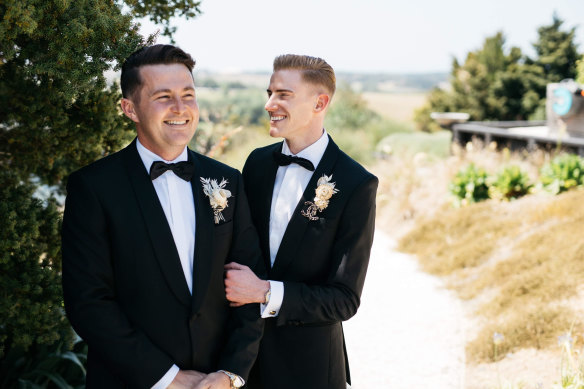 Daniel McLean (right) and Mark Bradley (left) saved money on their rings by using a bar of gold they already owned.