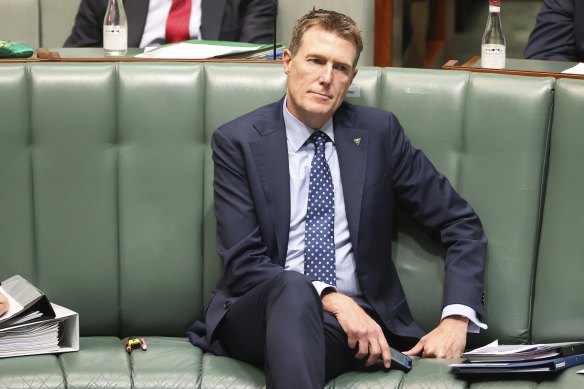 Christian Porter in Parliament on May 27.