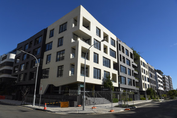 The Sugar Cube apartment building development in Erskineville has been delayed.