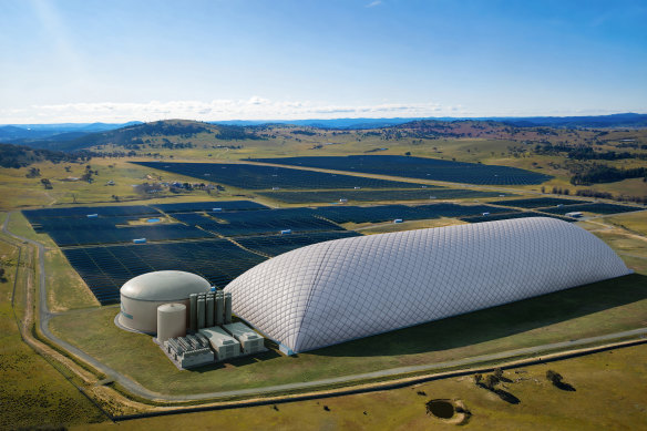 A rendering of what Energy Dome’s energy storage system could look like in Victoria’s Latrobe Valley.