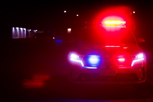 Police shot the man while searching a home at Burpengary East. 