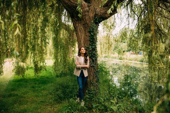 A new photo of the Princess of Wales showed her in the grounds of the  Windsor estate.