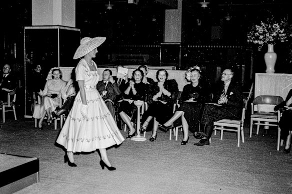 A preview of Christian Dior’s Fashion Parade at David Jones on July 15, 1948.