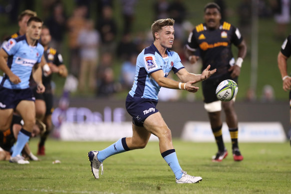 Will Harrison in action against the Chiefs in Wollongong on Friday night. 