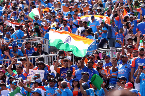 India played Pakistan in front of more than 34,000 fans in New York.