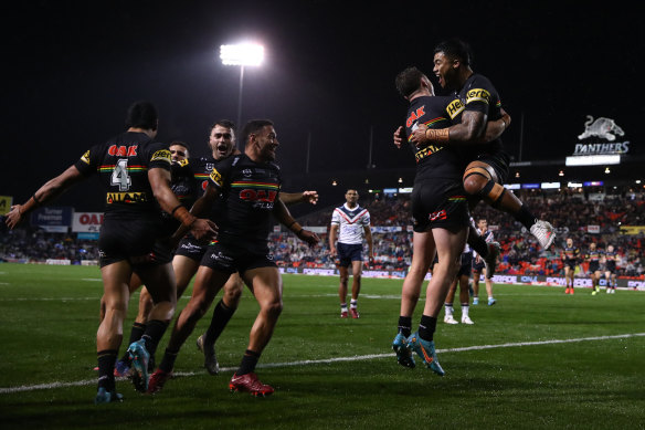 The Penrith Panthers at their home ground in July.