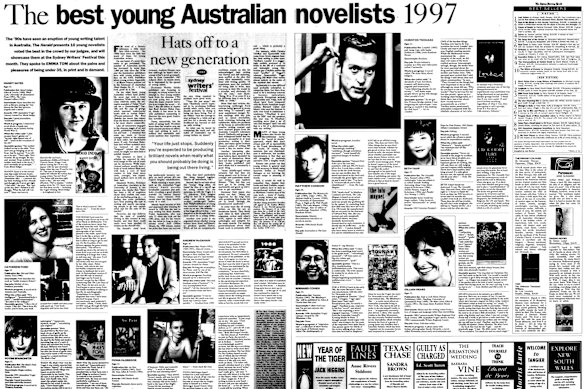 Ten writers were named Best Young Australian Novelists in the first year of the prize in 1997.