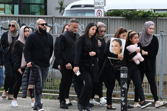 Family and friends gather to farewell Amneh “Amy” al-Hazouri.