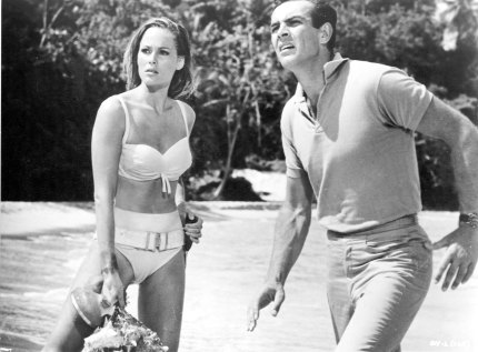 Ursula Andress and Sean Connery in Dr No in 1962.