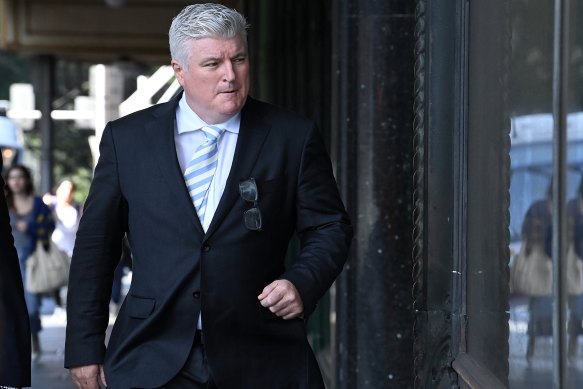 Stuart MacGill arriving at court in November.