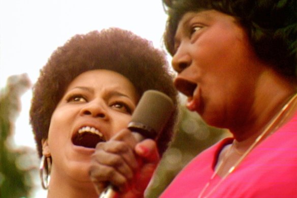 Mavis Staples and Mahalia Jackson in Summer of Soul.