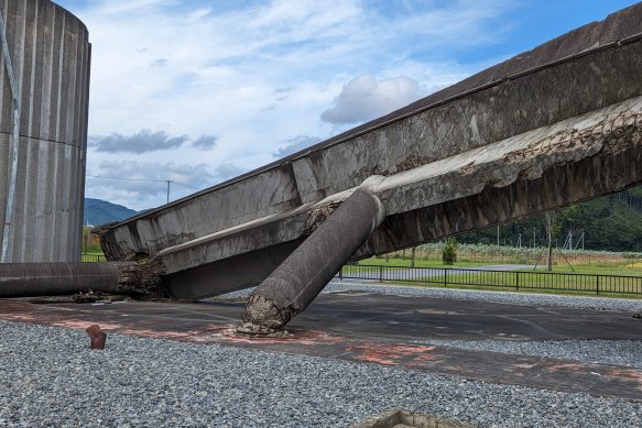 The remains of the Okawa Elementary School that was hit by the 3/11 tsunami.