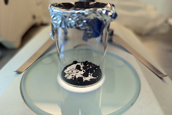 The homeowners cleaned up every speck of meteor dust they could find at the crash site.