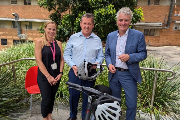 The RBWH Foundation’s Simone Garske, RACQ’s Michael Kane and Jamieson Trauma Institute’s Dr Michael Schuetz.