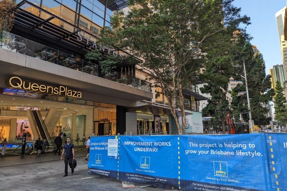 The lower end of Queen Street Mall towards Edward Street has been carved out as a luxury brand precinct. The mall’s mid-section is youth and fast fashion focused. The river end’s future remains unclear. 