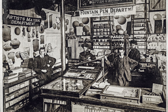 Cole's stationery department repaired fountain pens and sold fine writing instruments and artists’ supplies.