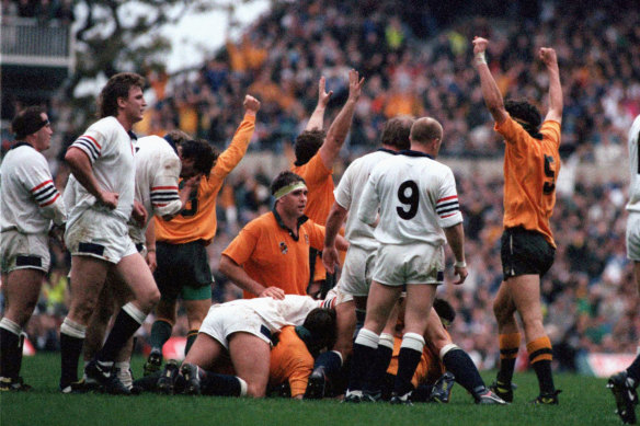 The final whistle at the 1991 World Cup final marked a triumphant end to a gruelling 10-Test campaign for the Wallabies.