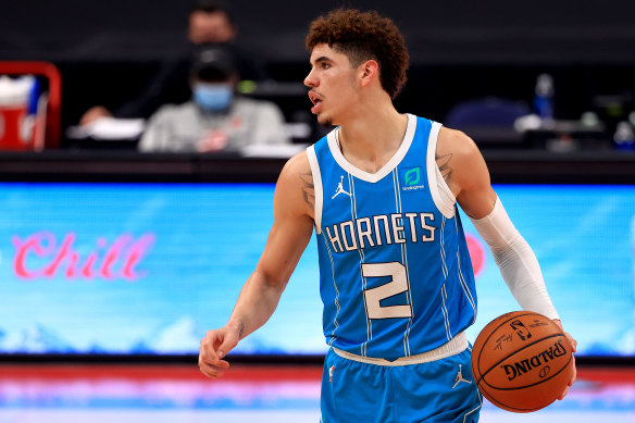 LaMelo Ball in action for the Hornets.