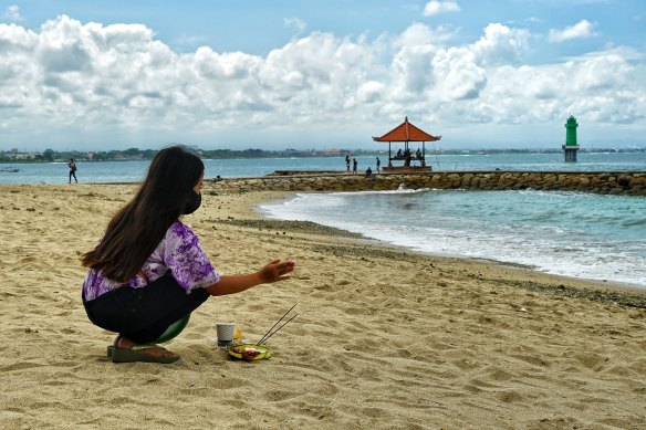 Sanur beach is a popular spot within one of the green zones in Bali.