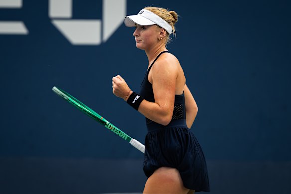 Wildcard Taylah Preston advanced to the second round of the US Open with a win over local hope Alycia Parks.