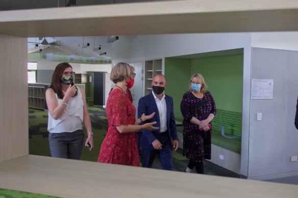 James Merlino at Keelonith Primary School in Greenvale on Friday.