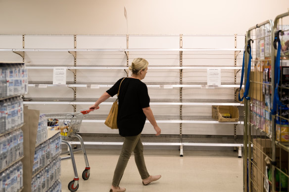The shelves at Coles supermarket in Dubbo have been stripped of eggs, as panic-buying hits regional NSW.