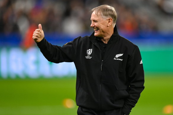 Joe Schmidt at the World Cup in France where he was part of the All Blacks coaching staff.