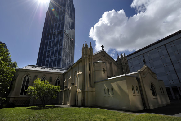 St Francis’ Church in Lonsdale Street, built between 1841 and 1845, is the oldest Catholic church.
