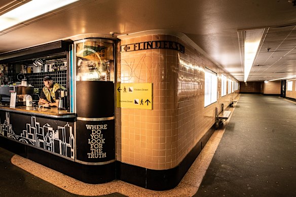 Campbell Arcade in 2022 before it was closed for the Metro Tunnel renovations.