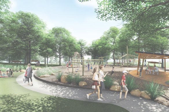 An artist’s impression of the finished project Westleigh Park in Hornsby. 