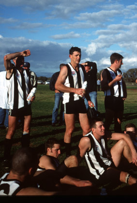 Chris Daniher playing for Ungarie in 2000.