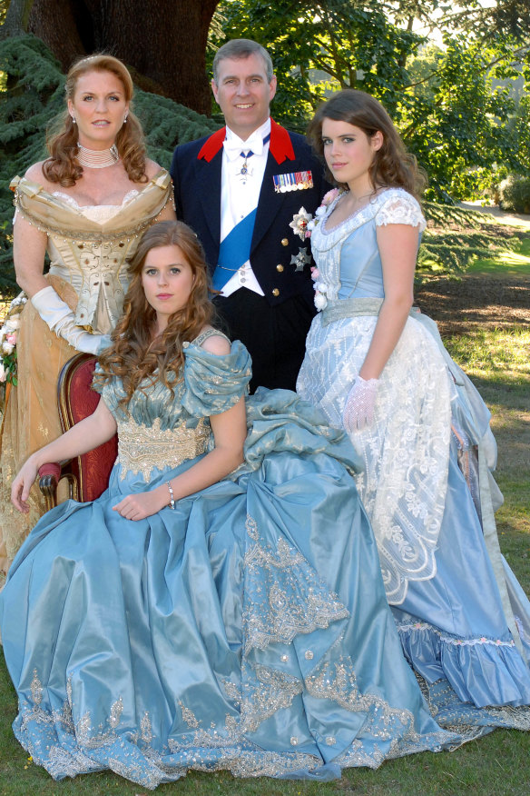 Andrew and Fergie with their daughters Beatrice (front) and Eugenie – both of whom have established their own careers – in 2006.