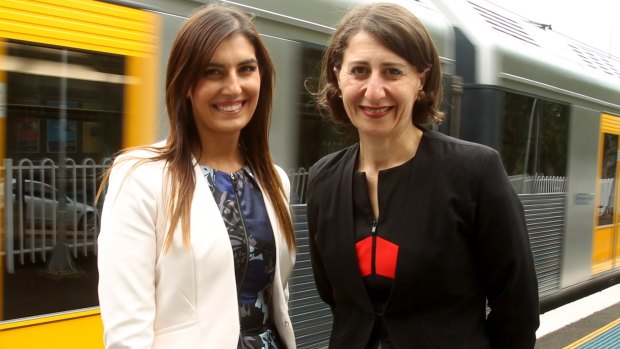 Miranda MP Eleni Petinos, pictured with Premier Gladys Berejiklian, received messages from Matt Kean apparently suggesting a sexual relationship.