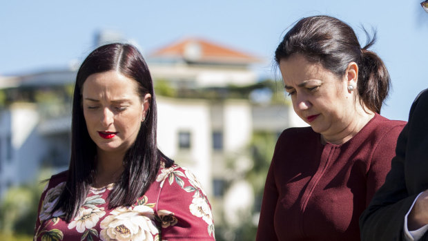 Keppel MP Brittany Luaga (pictured with Premier Annastacia Palaszczuk) has campaigned for name changes.