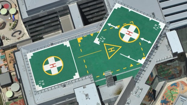 Some Melbourne hospitals, including the Royal Childrens, have helipads but they are less common on private developments.