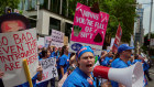 NSW nurses demonstrating for a pay rise in November.