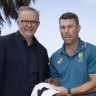 Albanese tries to corner Warner into becoming a Rabbitohs fan