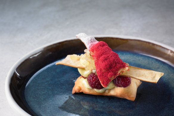 Part of the set menu of 18 small dishes.