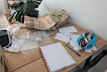The dining table had become a collection of things that I was planning to sort out ‘later’.