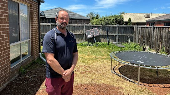 Massimiliano Balbiani at Saltbush Crescent in Brookfield where the remains of a toddler were found this week.