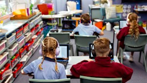 Students sit the NAPLAN exam in 2024.