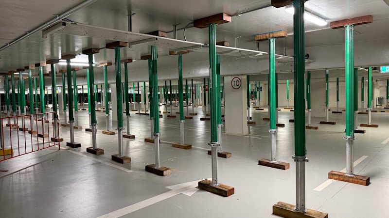 Jacks installed in Queensland Cultural Centre car park amid load-bearing fears