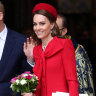 Catherine, Princess of Wales, in Catherine Walker at the Commonwealth Day service at Westminster Abbey on Monday.