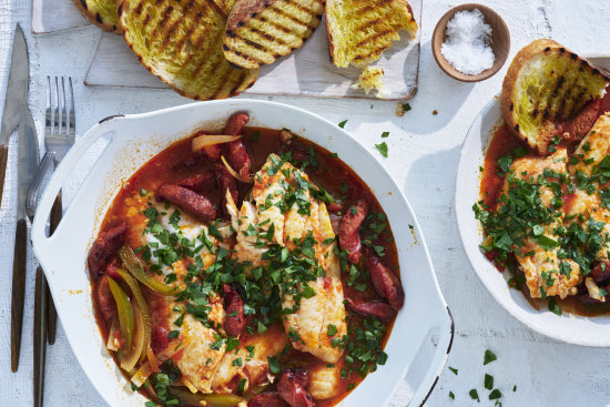 Snapper and chorizo cataplana.