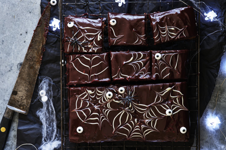 Not too dark and not too rich, these spooky brownies are just-right.