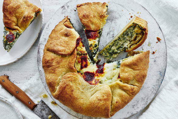 Danielle Alvarez’s Ligurian-inspired pie.