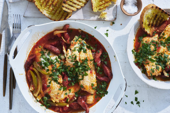 Snapper and chorizo cataplana.