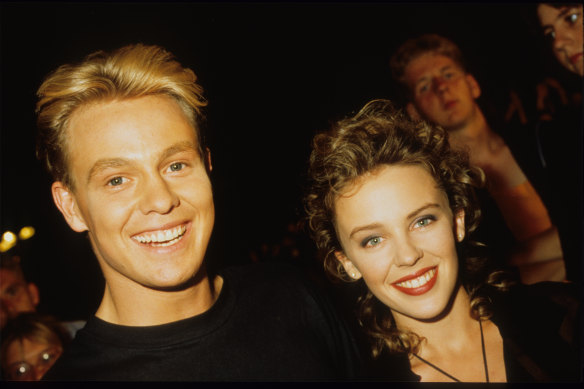 Donovan and Kylie Minogue in 1989.