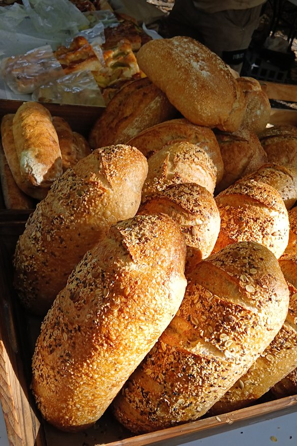 Freshly baked bread.